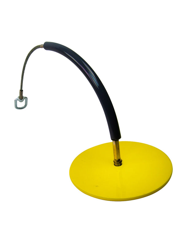 Frontline DT drop-thru anchor, round steel plate with aircraft cable and swivel ring