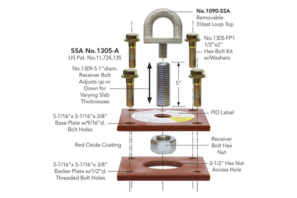 Sub-Surface Anchor for Wood / Concrete Framing