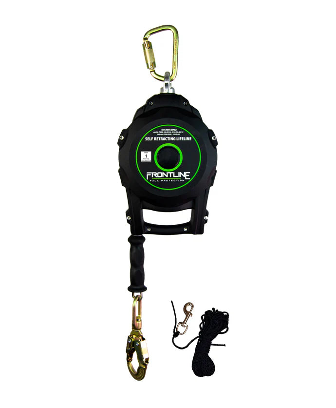 Frontline RPGC Cable SRL Single Leg with Steel Snap Hook | Self-Retracting Lifeline with Carry Handle & Tagline | Canada