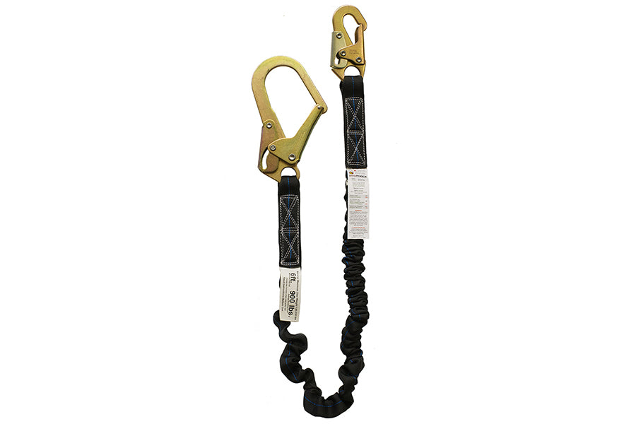 Super Anchor 6502 Max-Force flex absorber lanyard with snaphook and rebar hook, included in the Mini MAX 4301 kit
