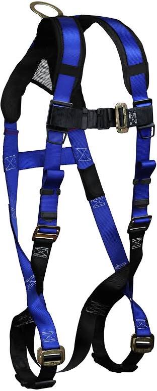 FallTech 7015B Contractor Plus 1D Standard Non-Belted Mating Buckle Harness