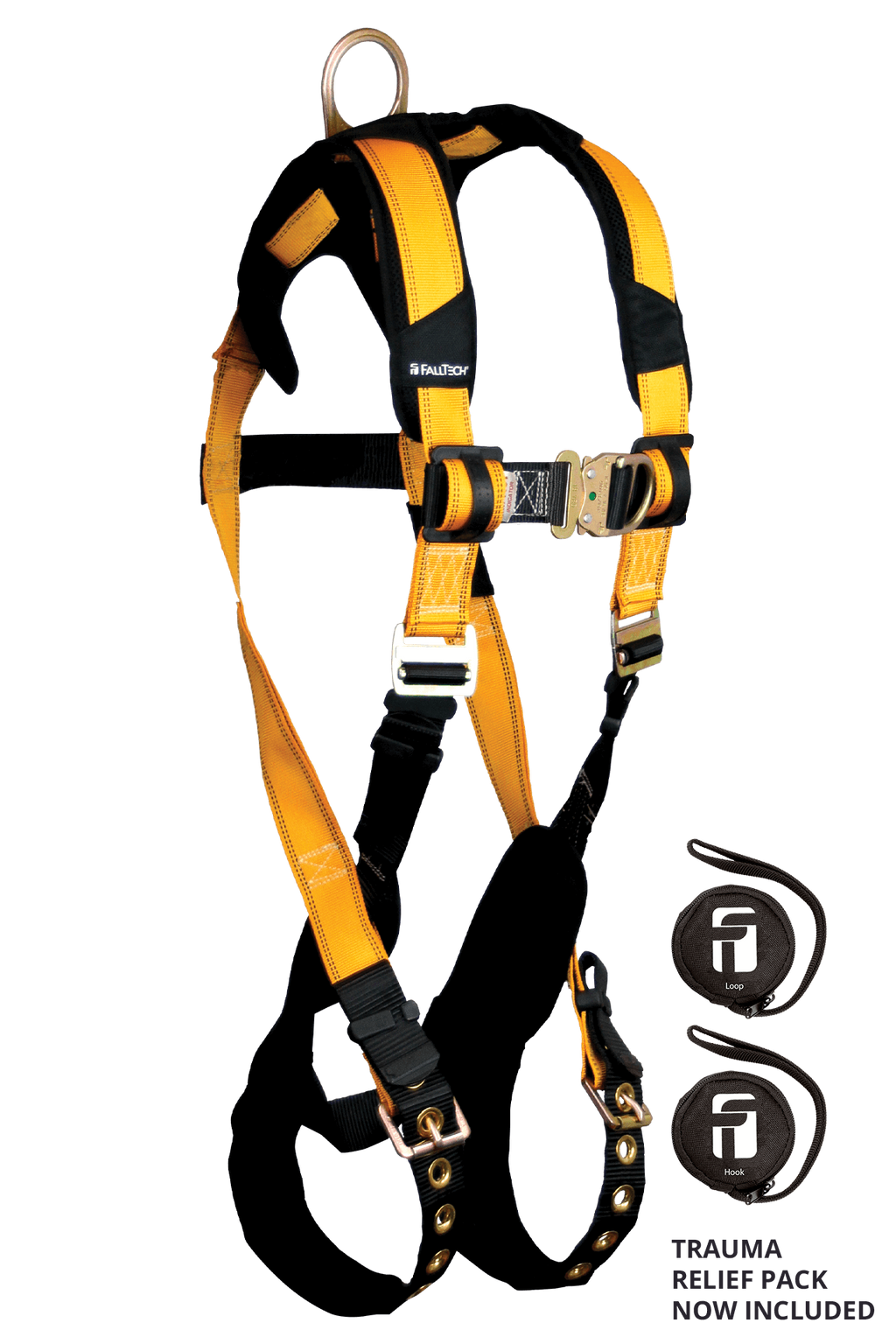 FallTech 7021FD Journeyman Flex Climbing Harness with Sternal D-Ring
