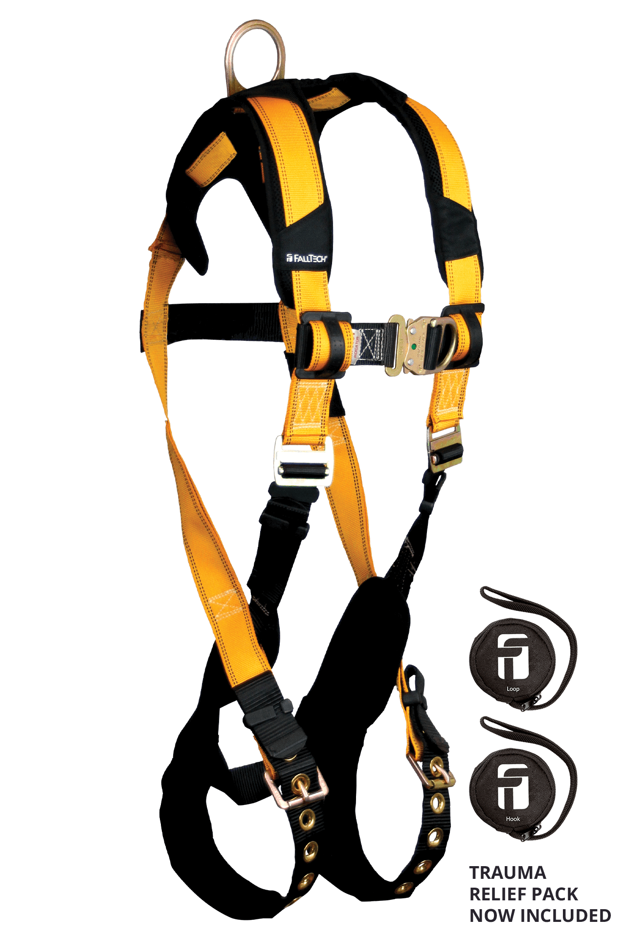 FallTech 7021FD Journeyman Flex Climbing Harness with Sternal D-Ring