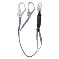 FallTech C826073 6' Twin Leg Lanyard, Rebar Hooks | CSA Z259.11