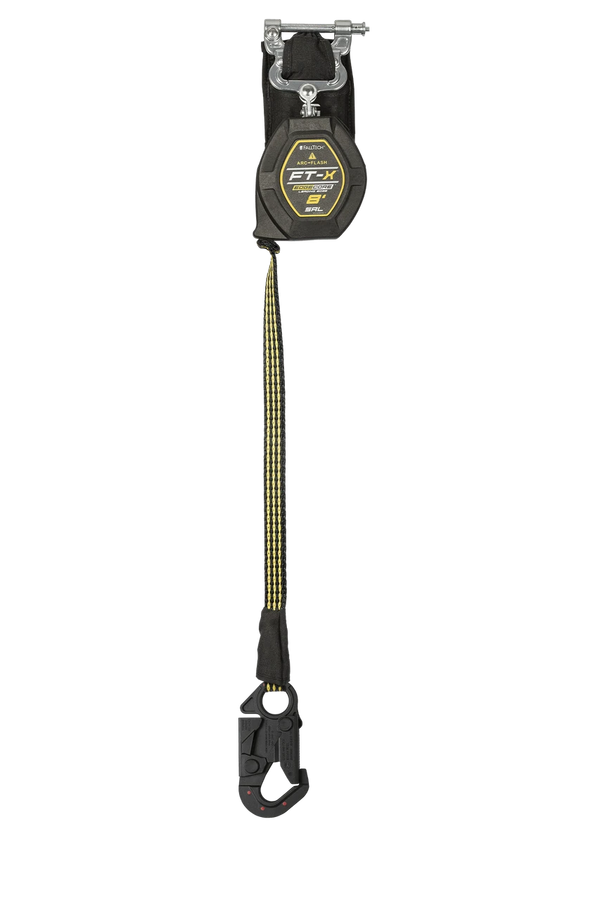 Falltech 8' FT-X® EdgeCore™ Arc Flash Class 2 Leading Edge Personal SRL-P, Single-leg with Dielectric Snap Hook, MFG #84008SPD1
