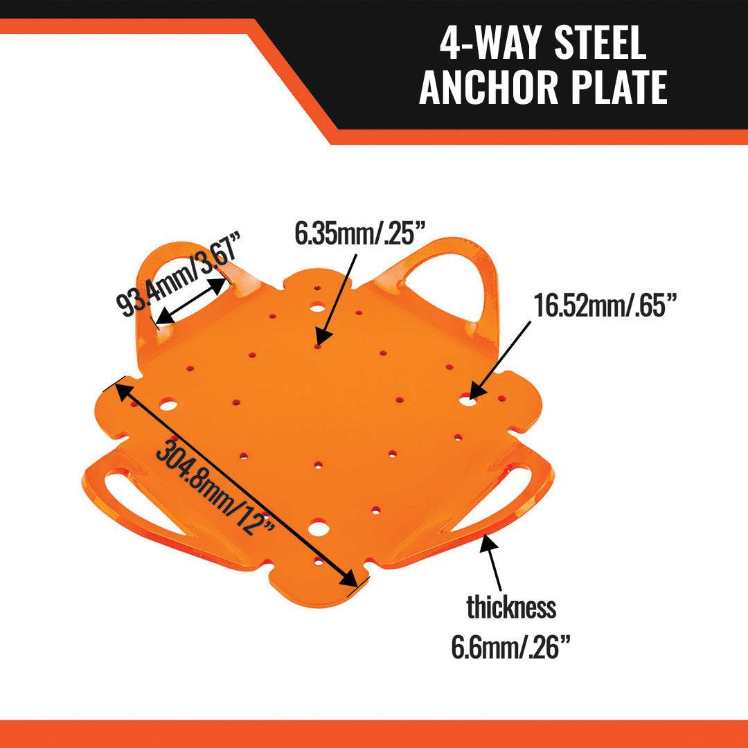 Malta Dynamics A6304 4-way anchor plate details