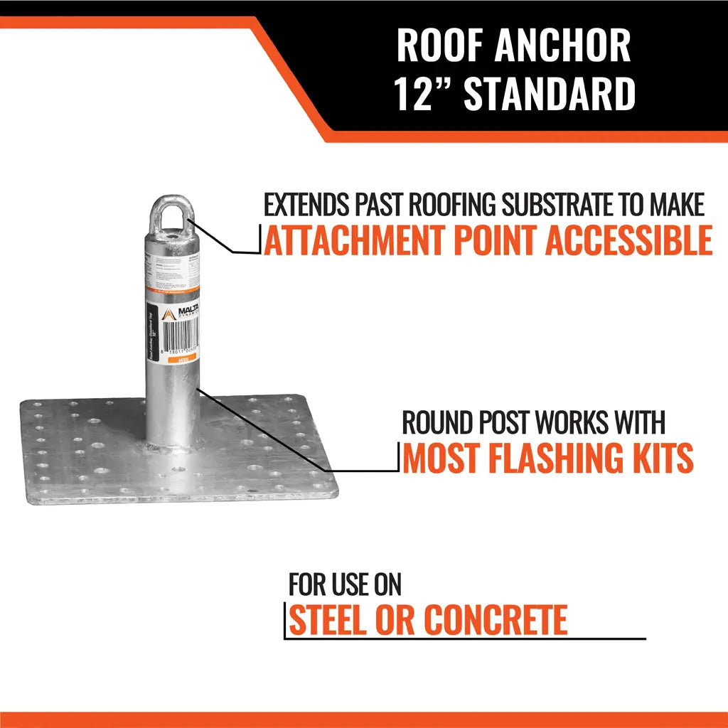 Malta Dynamics A6320 Fixed-Post Roof Anchor, feature callout 1