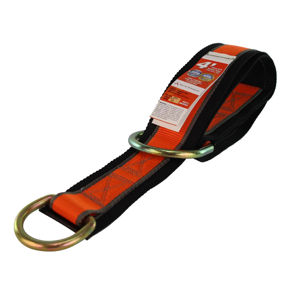 Malta Dynamics 4 ft cross arm anchor strap with D-rings