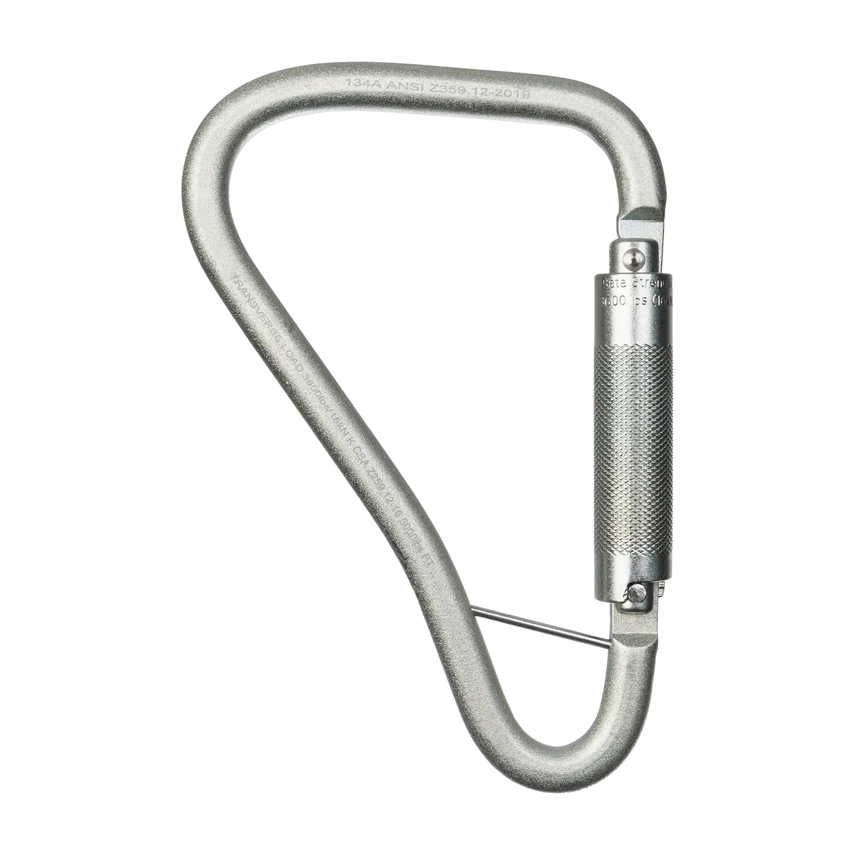 Malta Dynamics C1002 tower hook carabiner, gate closed