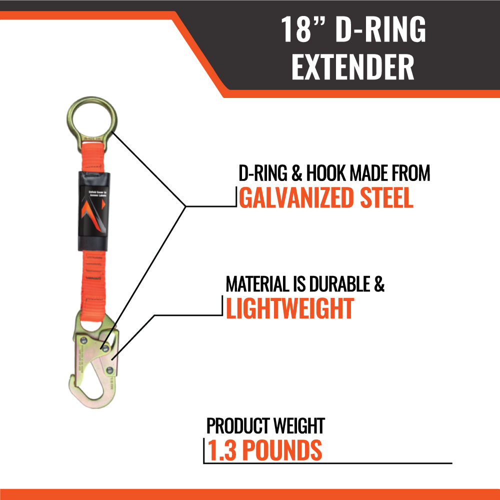 Malta Dynamics C5010 18" D-Ring Extender, feature callout 2
