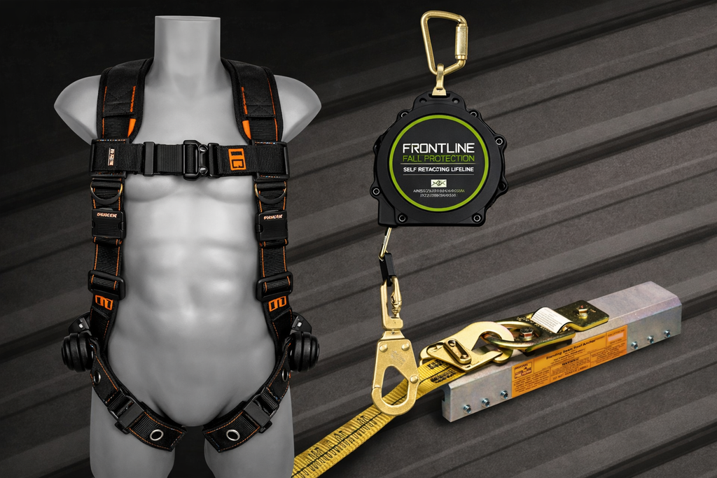 Standing Seam SRL Pro Kit – Non-Penetrating Roof Anchor + 6 ft Self-Retracting Lifeline | OSHA/ANSI | Canada