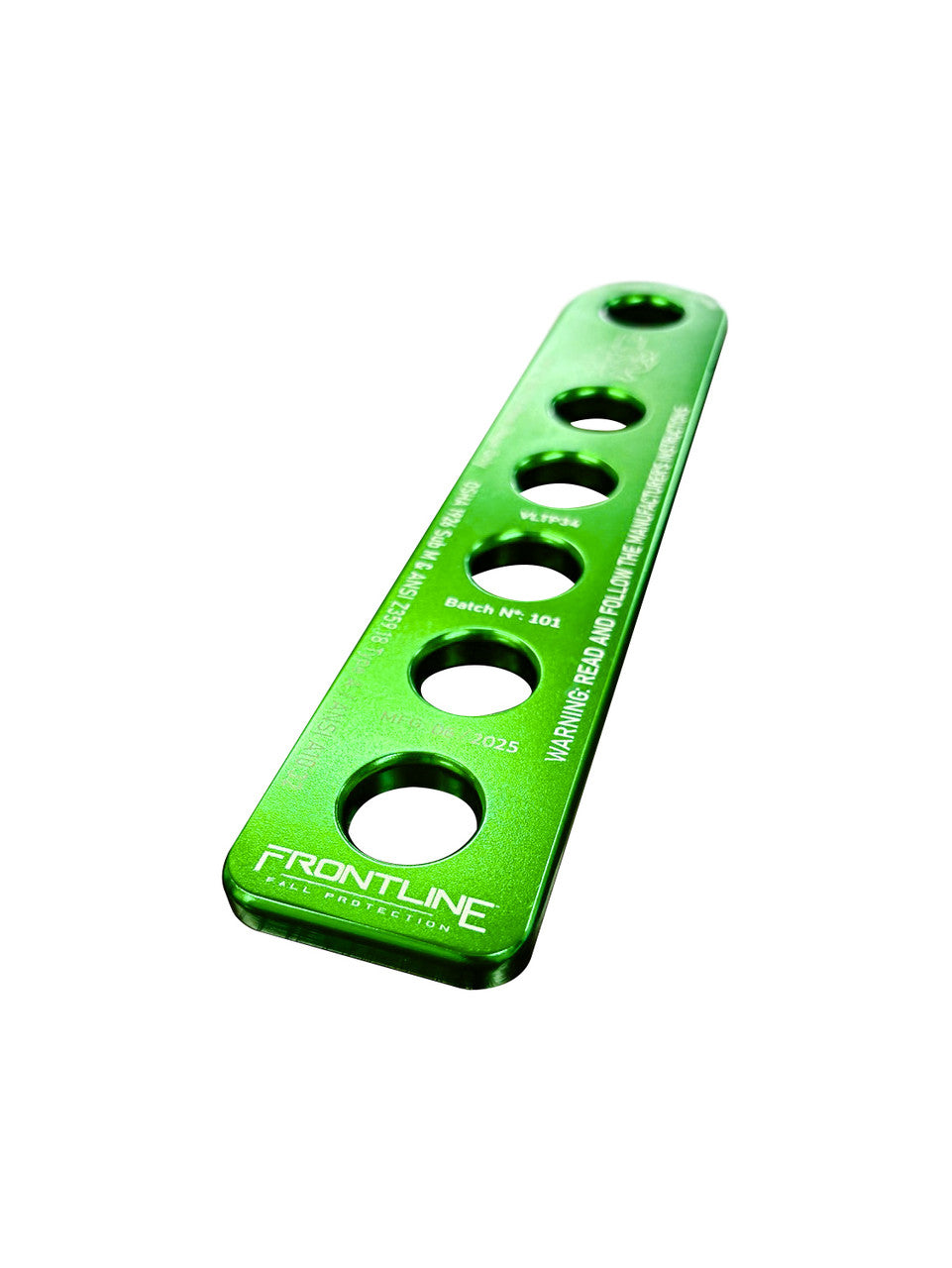 Frontline VLTP34 anodized aluminum termination plate, side view