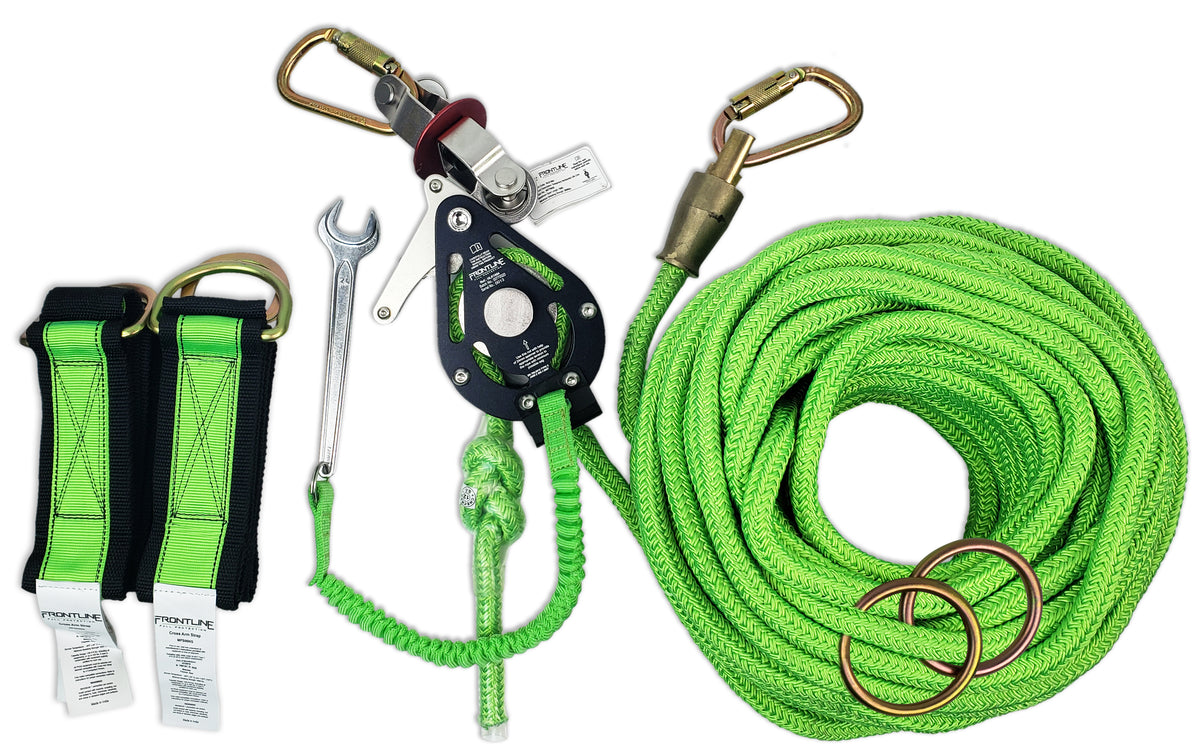 Frontline HLK1004 horizontal lifeline system with anchor straps and O-rings
