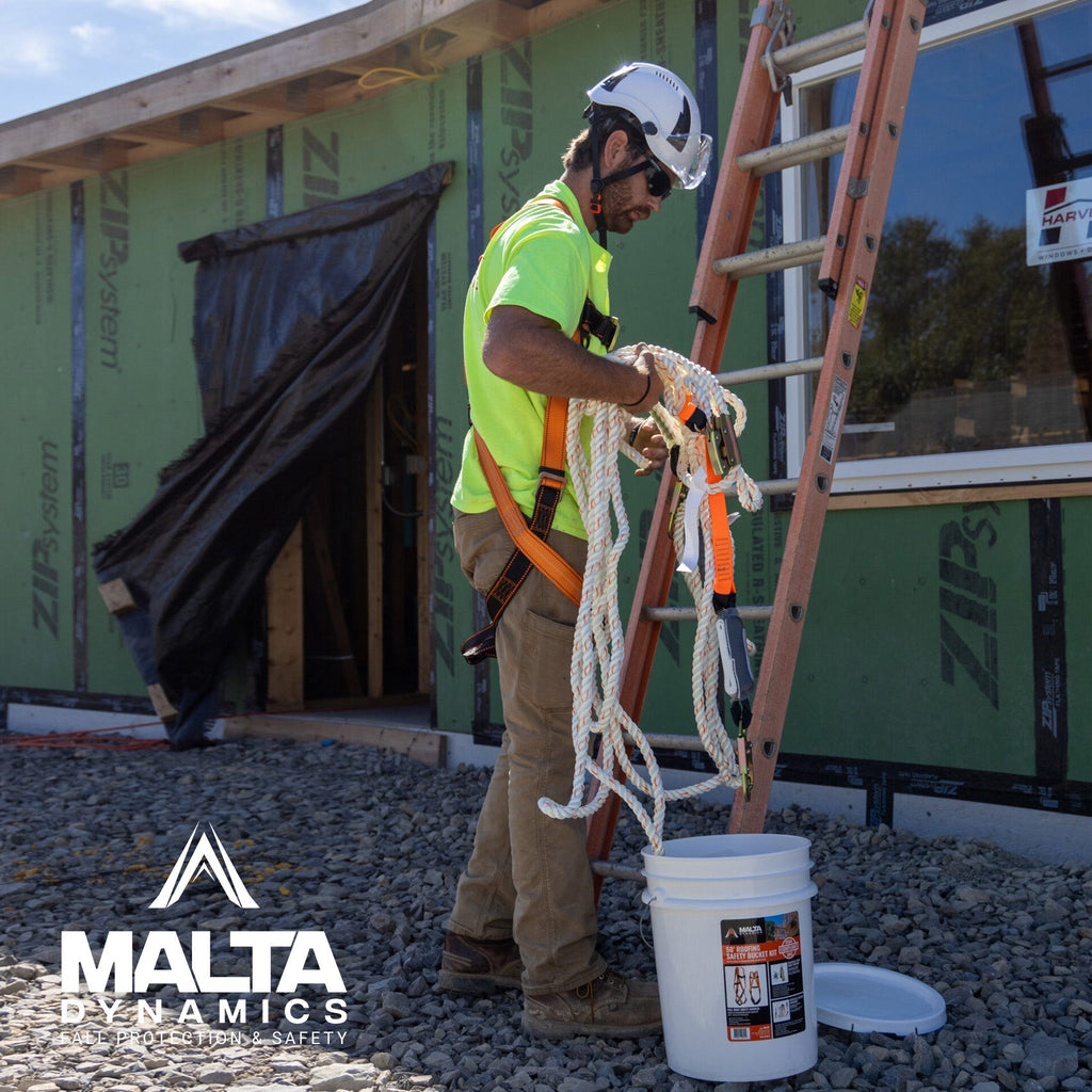 Malta Dynamics C7012 50 ft Roofer's Safety Bucket Kit