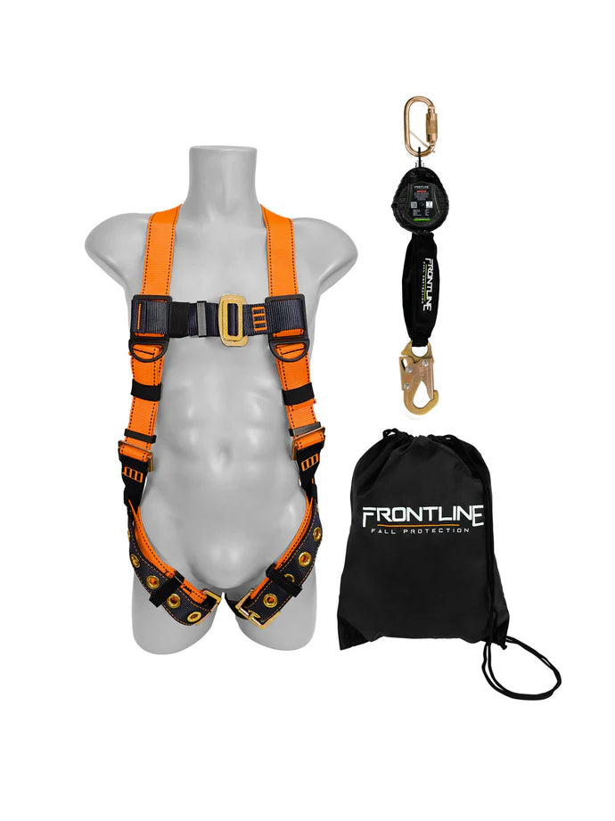 Frontline K100-RPW061S Combat™ Compliance Fall Protection Kit | Harness & 6' SRL Canada