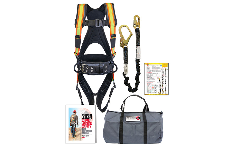 Super Anchor Mini MAX 4303 fall protection kit, complete kit contents