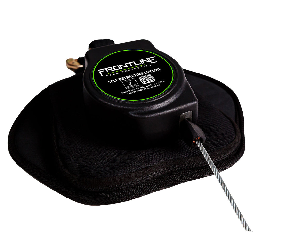 Frontline RPG081RLE 8 ft leading edge cable SRL, housing close-up