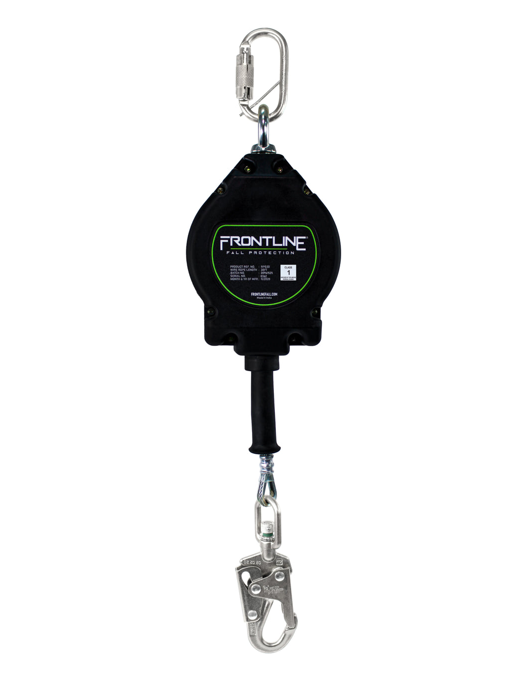 Frontline RPG30 30 ft galvanized cable SRL with steel snap hook