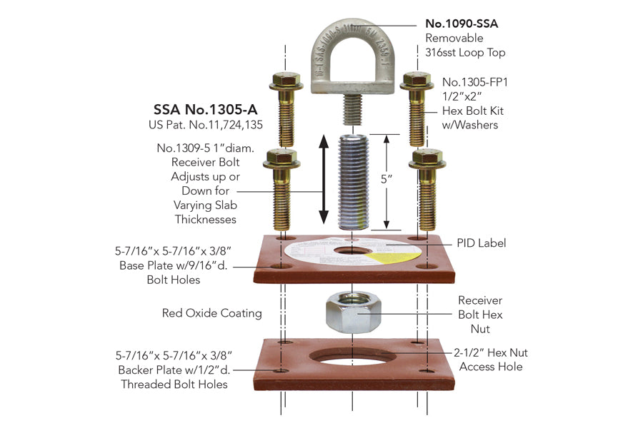 Sub-Surface Anchor for Wood / Concrete Framing