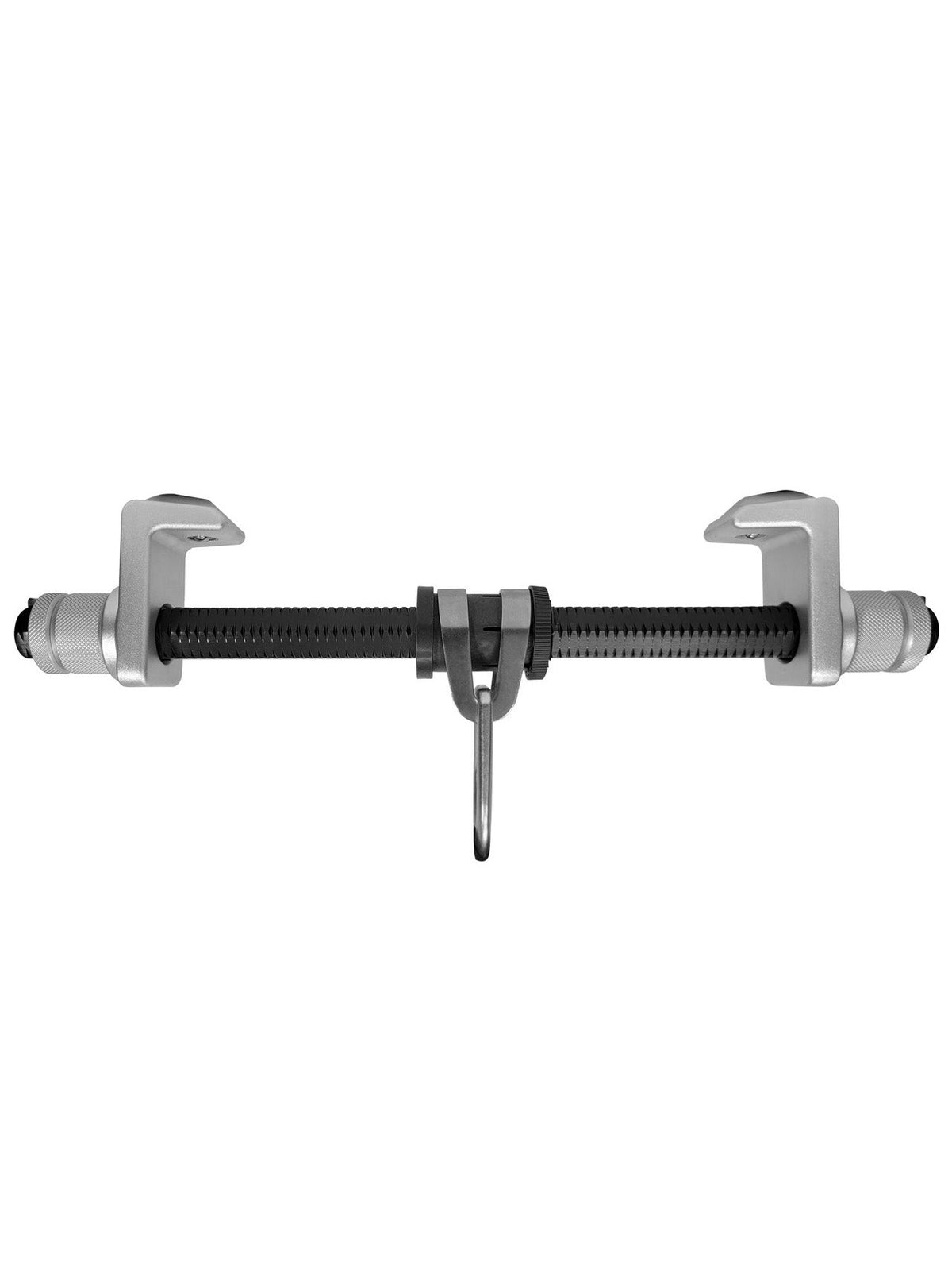 Frontline STAH beam slider anchor, side view showing the flange adjusters