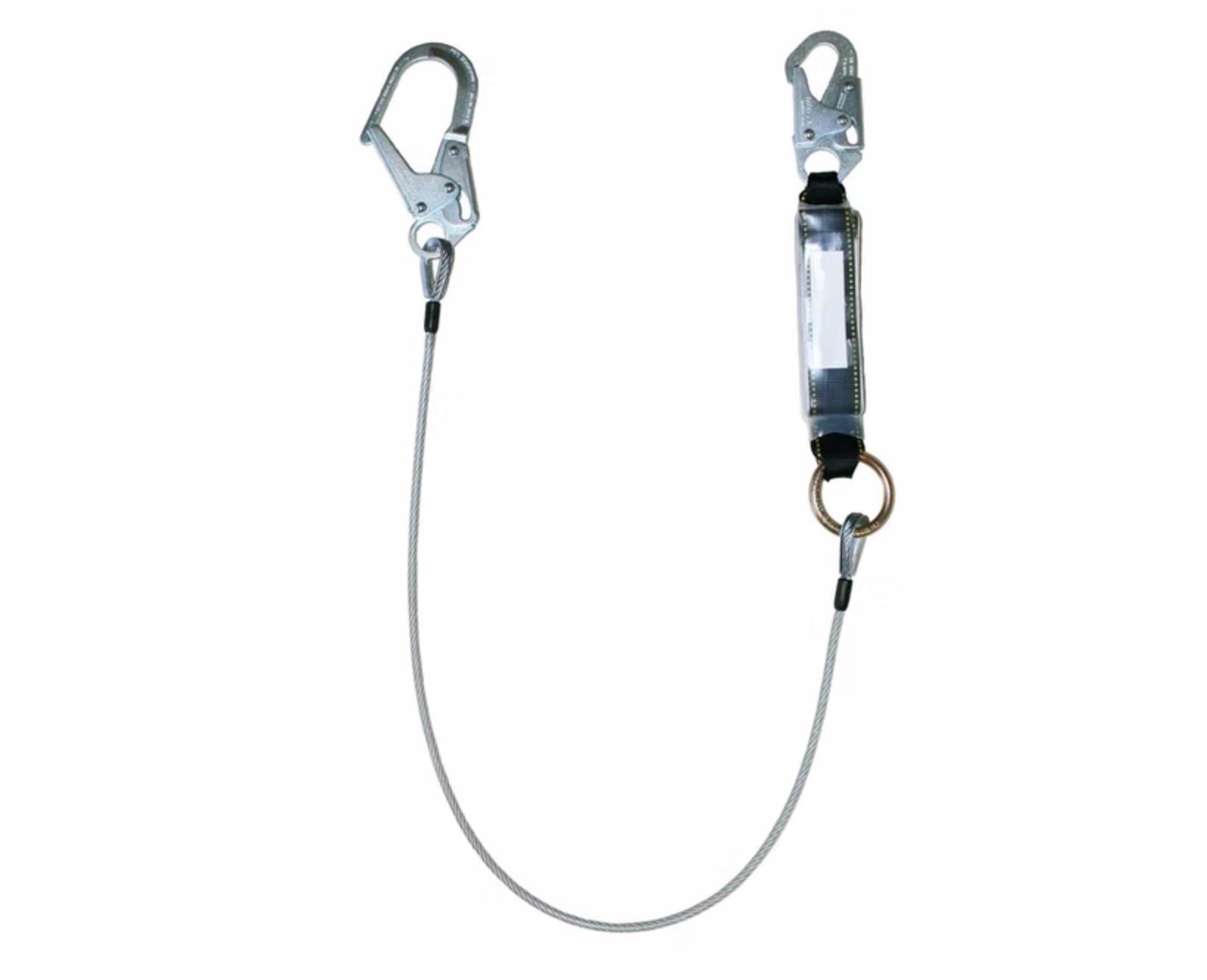 Safety Direct Wire Rope Single Leg Energy-Absorbing Lanyard — 310 lb Capacity (CSA)