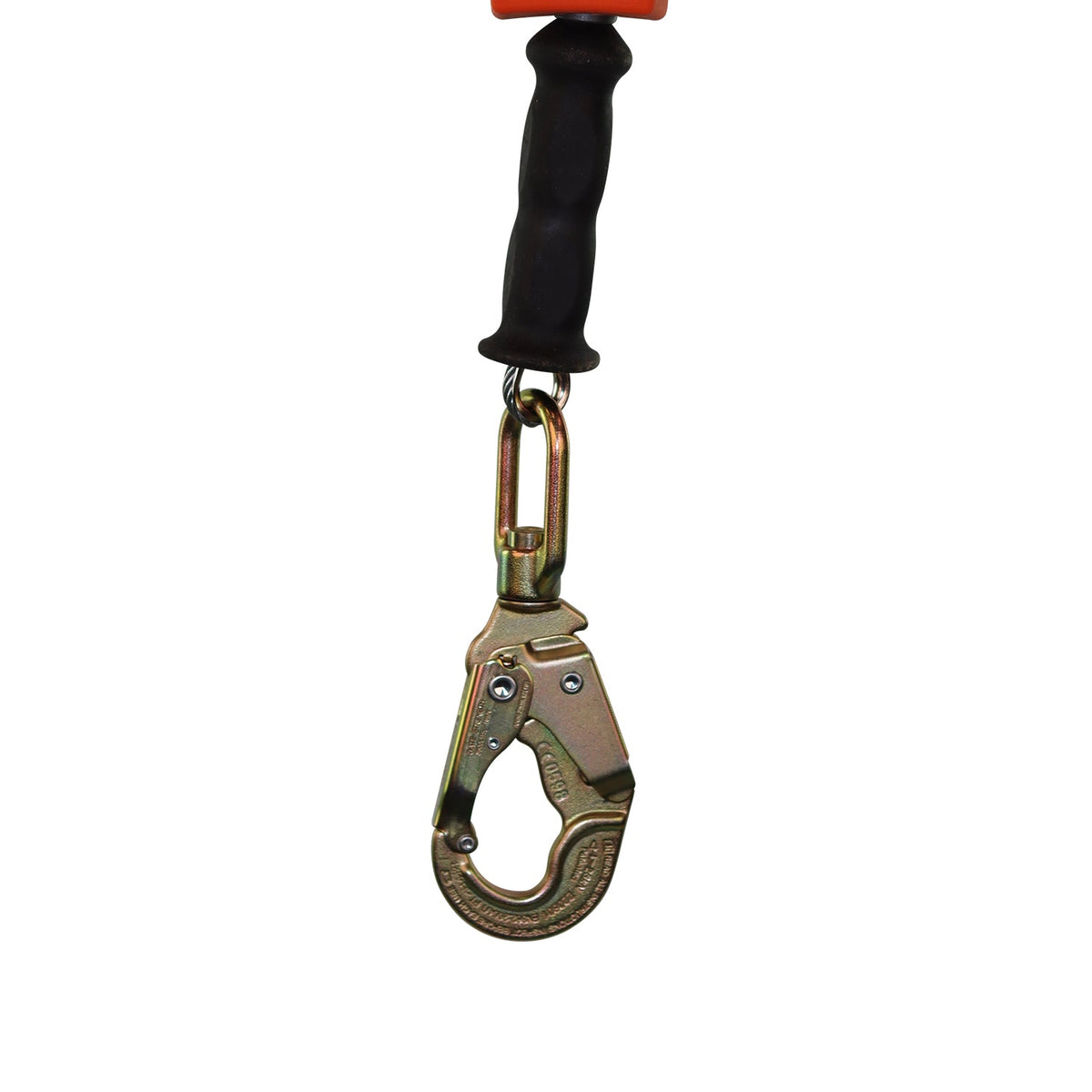 Malta Dynamics Warthog 50/90 ft cable self-retracting lifeline, snap hook detail