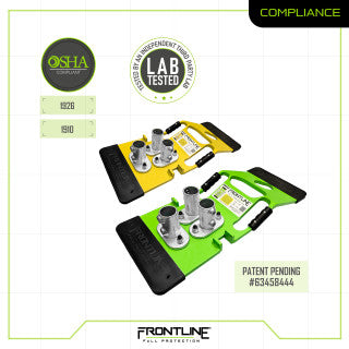 Frontline GUS10 Non-Penetrating Guardrail System Kit – 100' OSHA Compliant Roof Edge Protection Canada