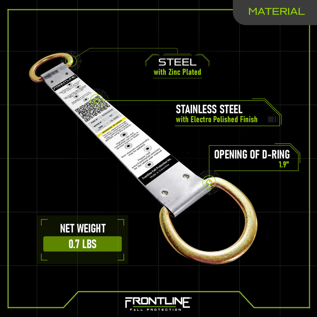 Frontline ROSU02SS permanent roof anchor, materials