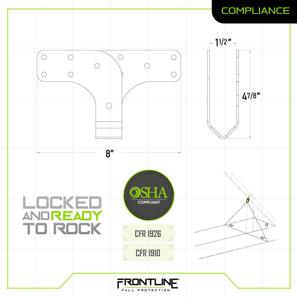 Frontline ROWT18 compliance sheet, OSHA 1910.140 and 1926.502