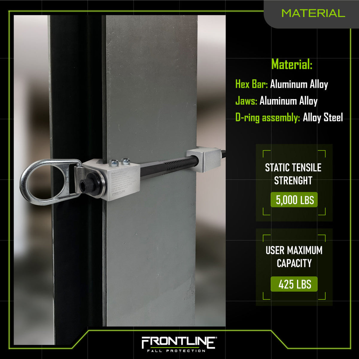 Frontline ST18AV materials sheet, aluminum alloy and alloy steel