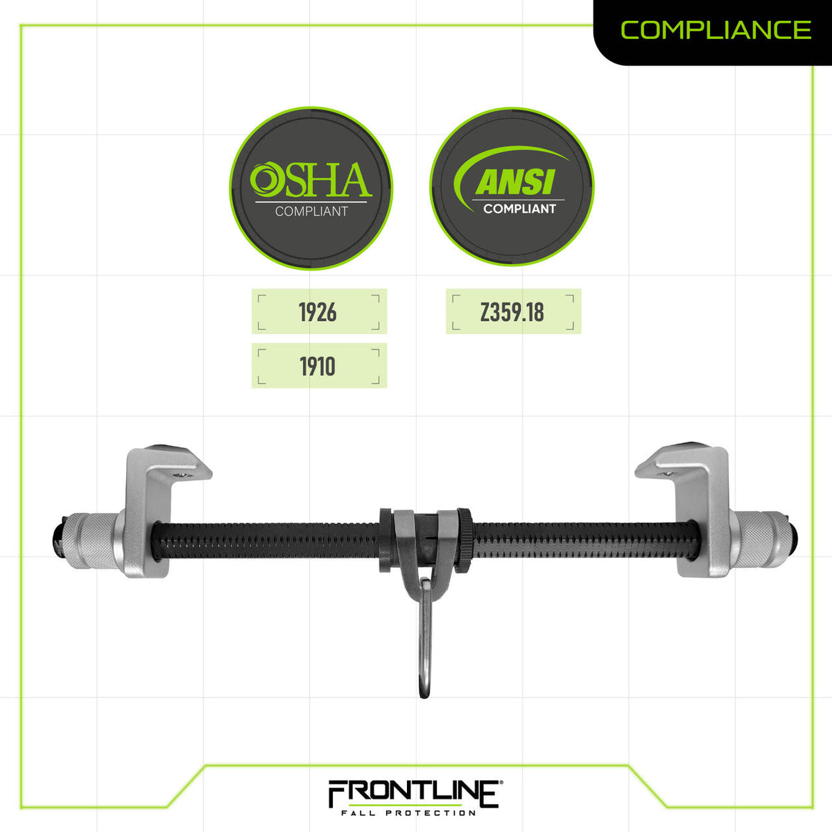 Frontline STAH beam anchor compliance sheet