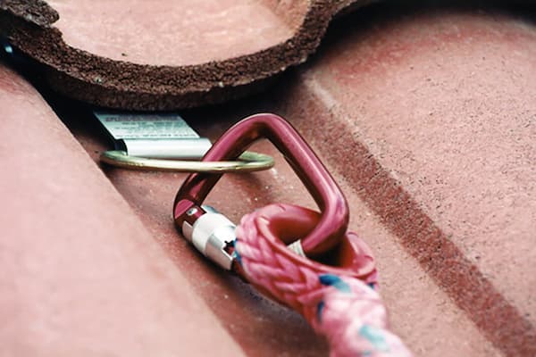 Super Anchor RS-20 installed on a Spanish tile roof