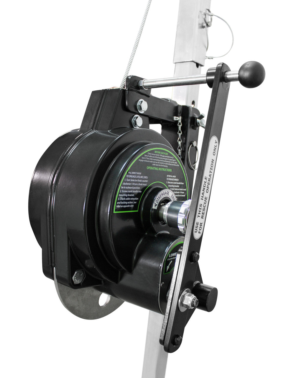 Frontline RAG503W-US Patriot 3-way retrieval SRL, shown mounted on a tripod (tripod sold separately)