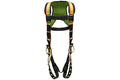 Fall Arrester Tongue Buckle Harness 3 D-Rings, Hi-Viz Padded Frame Large
