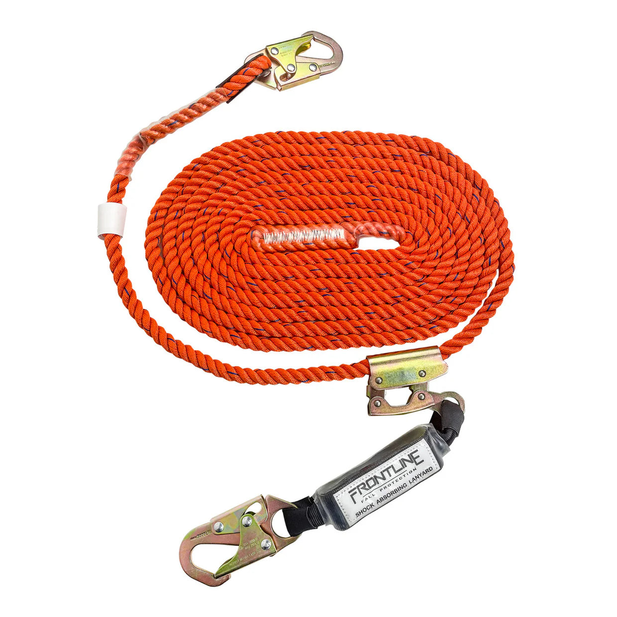 Frontline VLPR3L Vertical Lifeline Kit with Rope Grab & Shock Pack – 50 ft or 100 ft