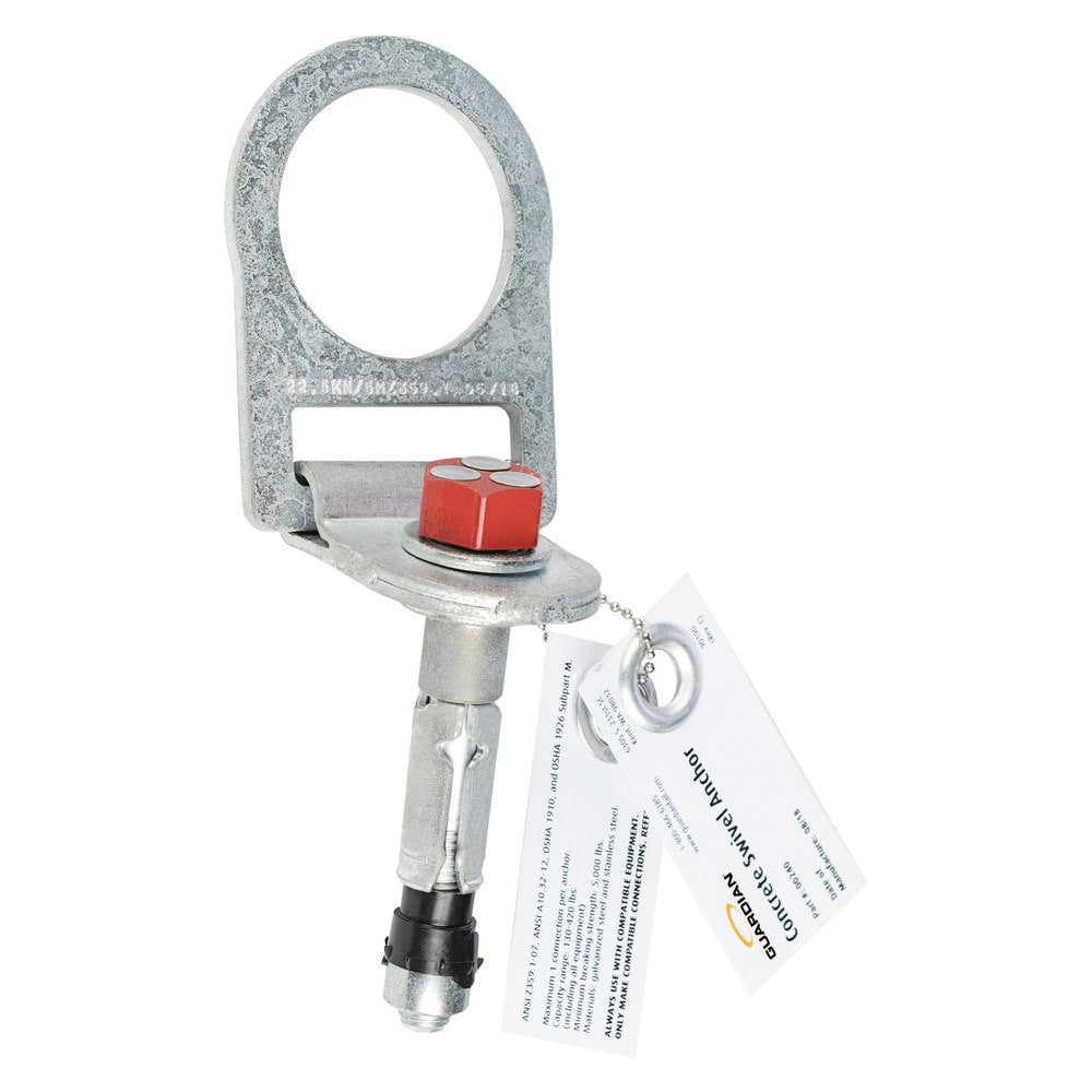 Guardian 00242 concrete swivel anchor kit, quarter-right view