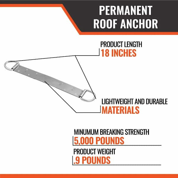 Malta Dynamics A6302 (4-PACK) permanent roof anchor 4-pack, components and hardware