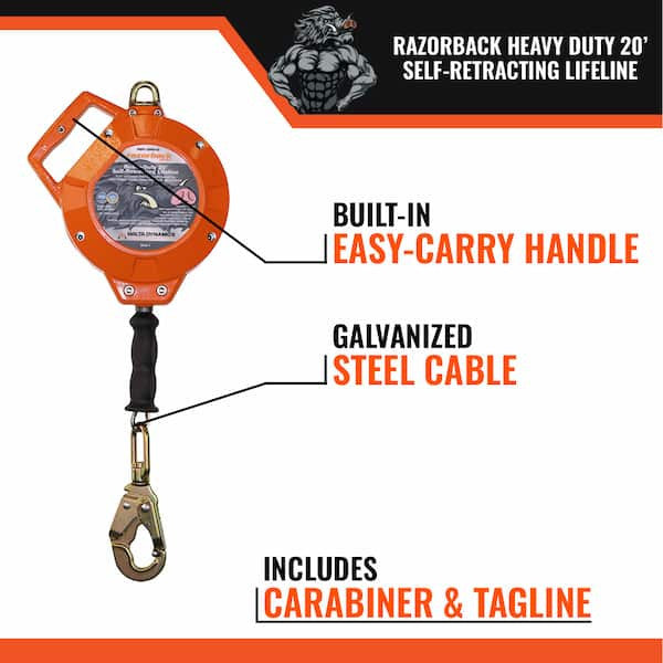 Malta Dynamics C8000-G2 Razorback 20 ft cable SRL, components and hardware