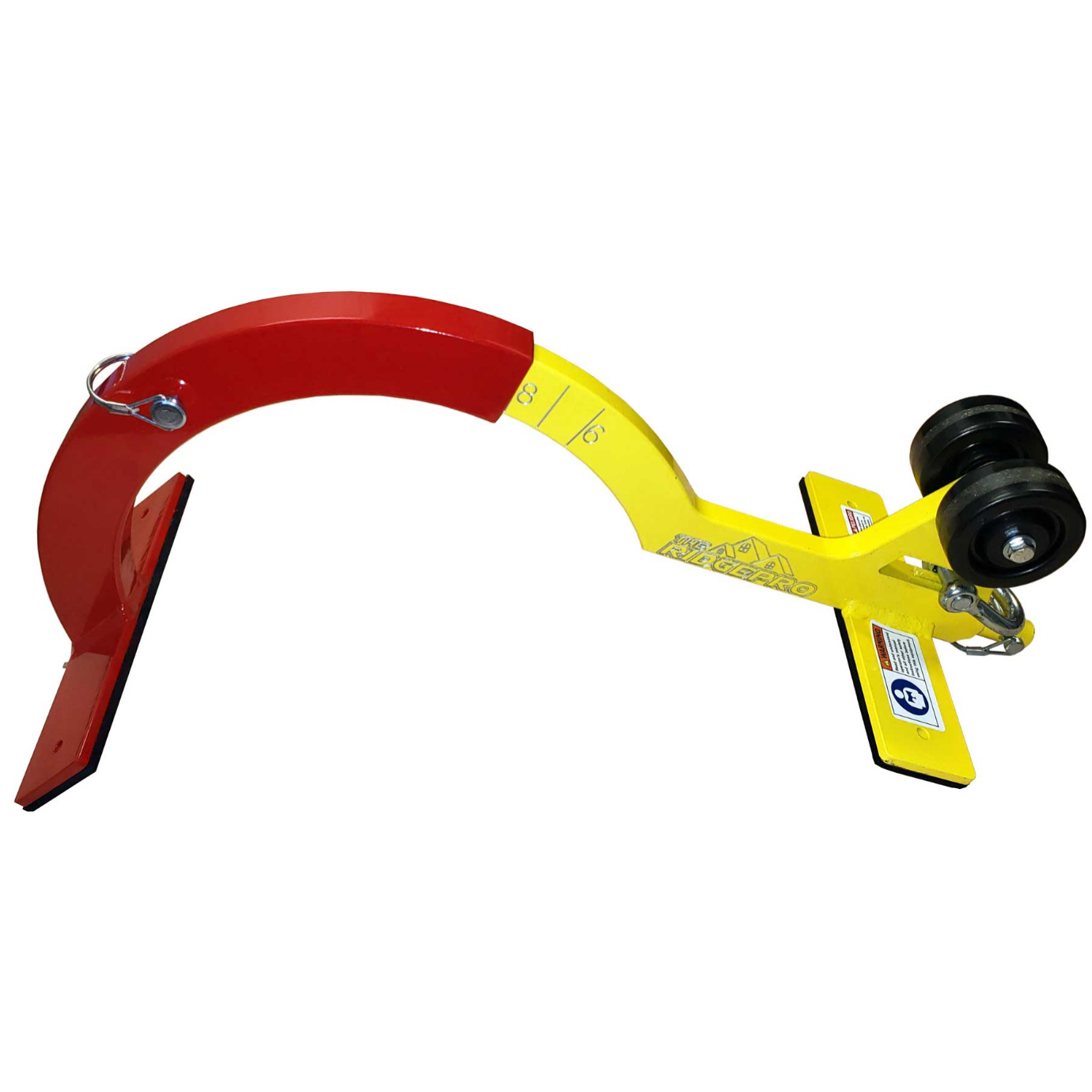 Red and yellow clamp for metal roof