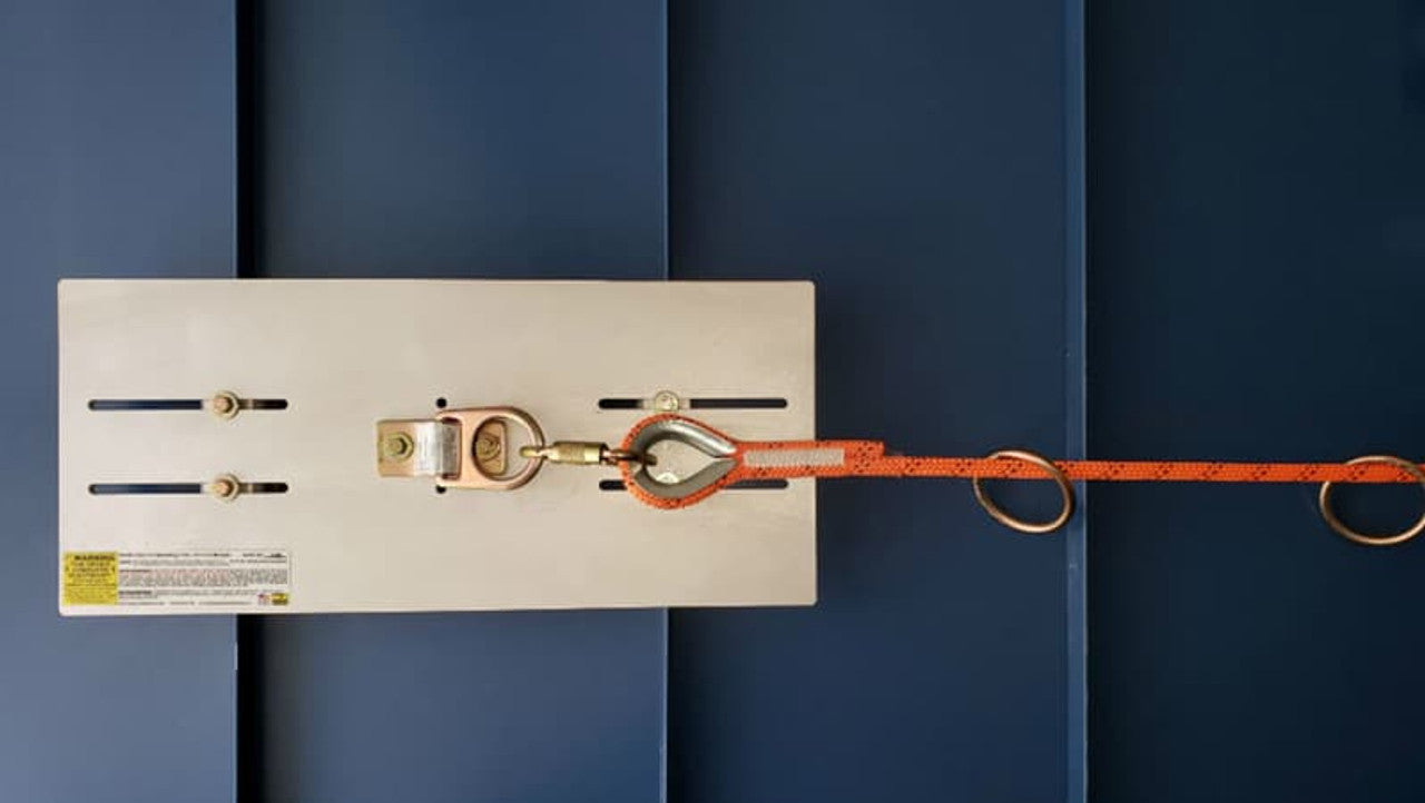 Standing Seam 100' Horizontal Lifeline Kit – 4 SSRA1 Anchors + 2 SSRA3 Plates | Non-Penetrating | Canada