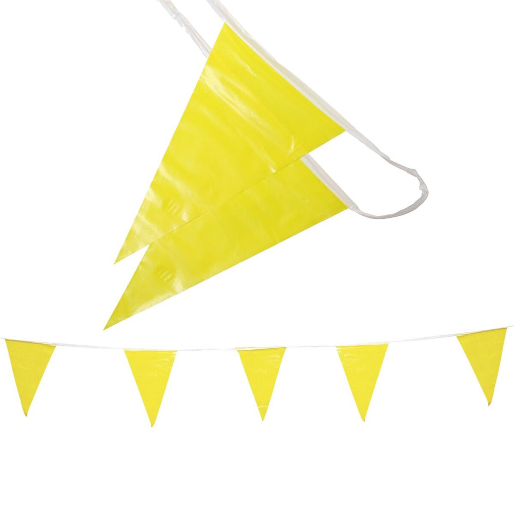 Malta Dynamics yellow perimeter warning flags on line